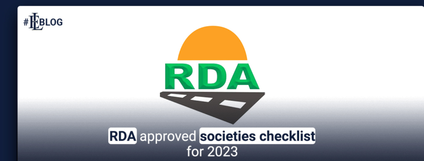 RDA Approved Societies Checklist for 2023