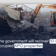 The government will recover 10 illegally occupied APO properties