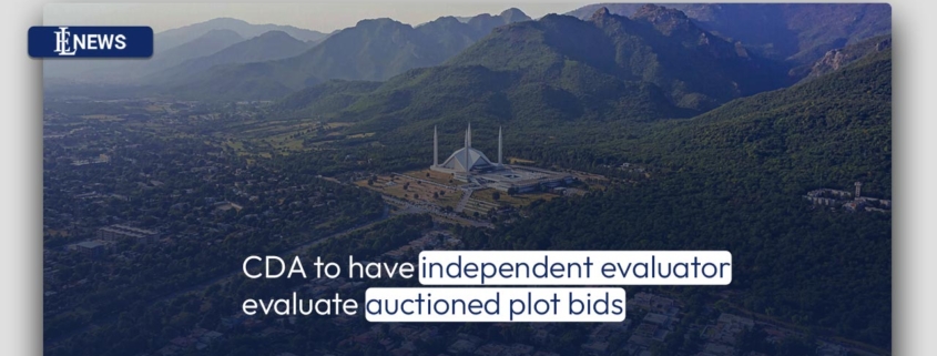 CDA to have independent evaluator evaluate auctioned plot bids