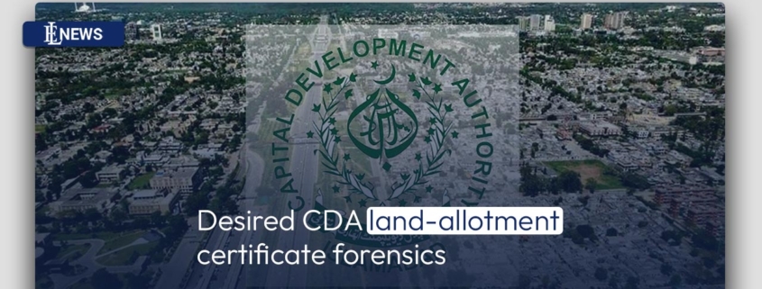 Desired CDA land-allotment certificate forensics