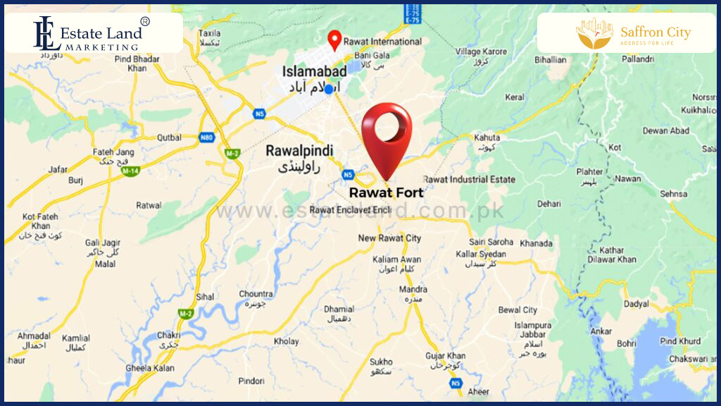 Saffron City Rawalpindi location map