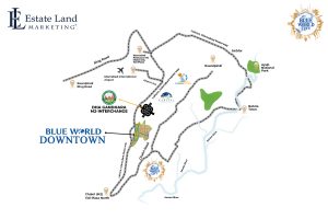 Blue World City Downtown Location Map