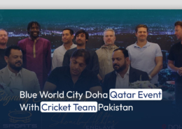 Blue World City Doha Qatar Event With Cricket Team Pakistan