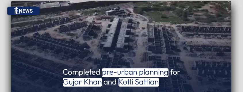 Completed pre-urban planning for Gujar Khan and Kotli Sattian