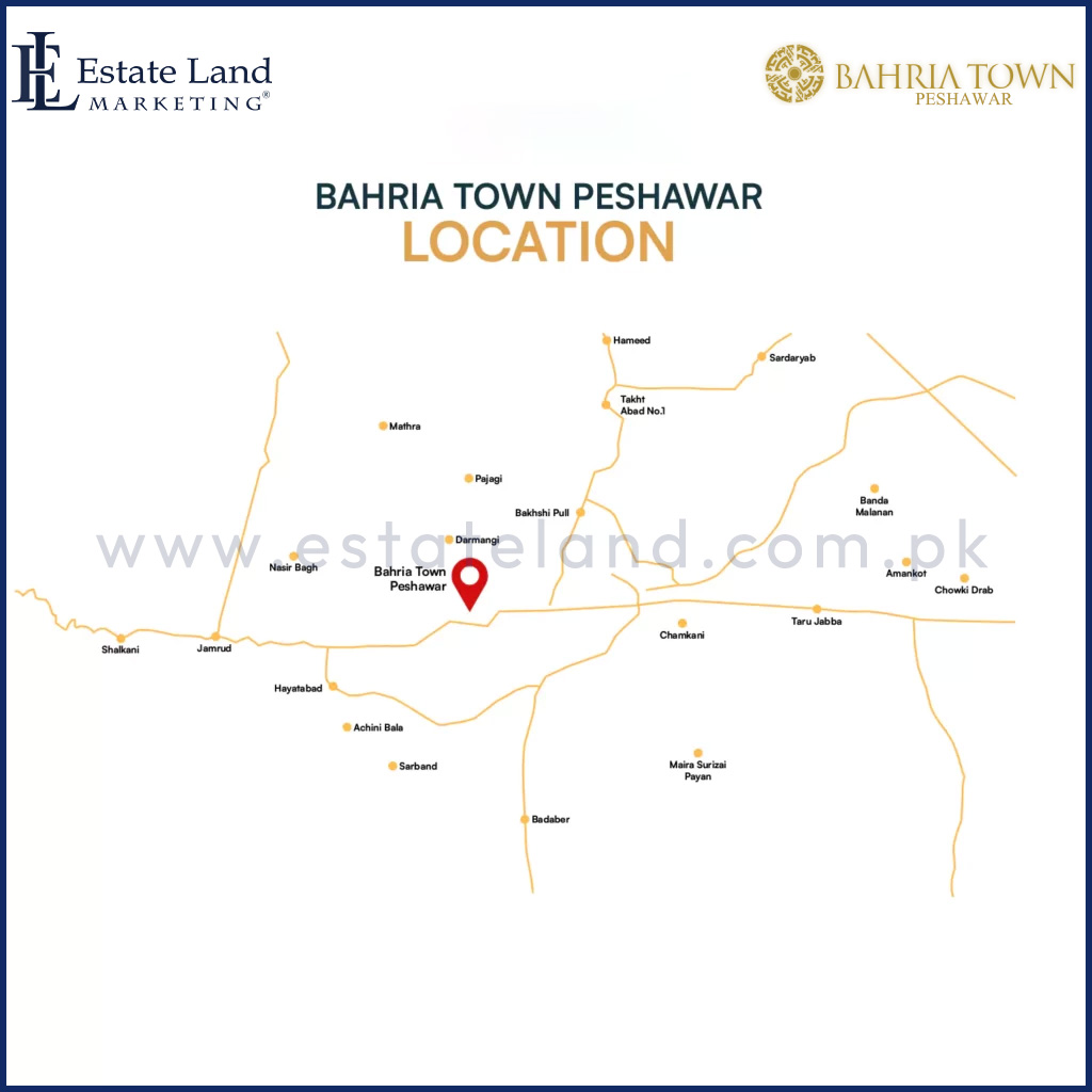 Bahria Town Peshawar locaion map