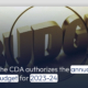 The CDA authorizes the annual budget for 2023-24