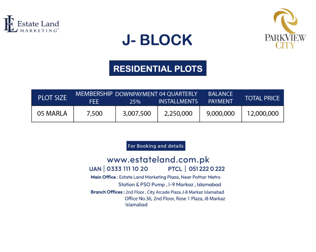 J Block Payment plan