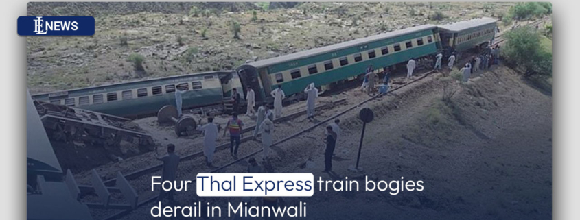 Four Thal Express train bogies derail in Mianwali