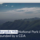 Margalla Hills National Park is bounded by a CDA