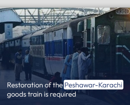 Restoration of the Peshawar-Karachi goods train is required