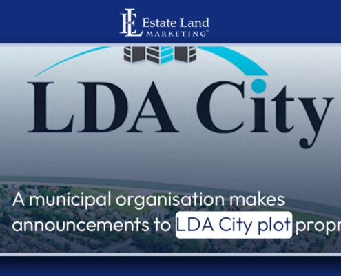 A municipal organisation makes announcements to LDA City plot proprietors