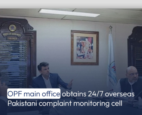 OPF main office obtains 24/7 overseas Pakistani complaint monitoring cell