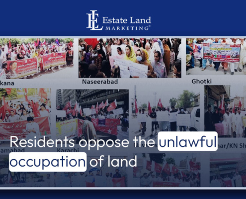 Residents oppose the unlawful occupation of land