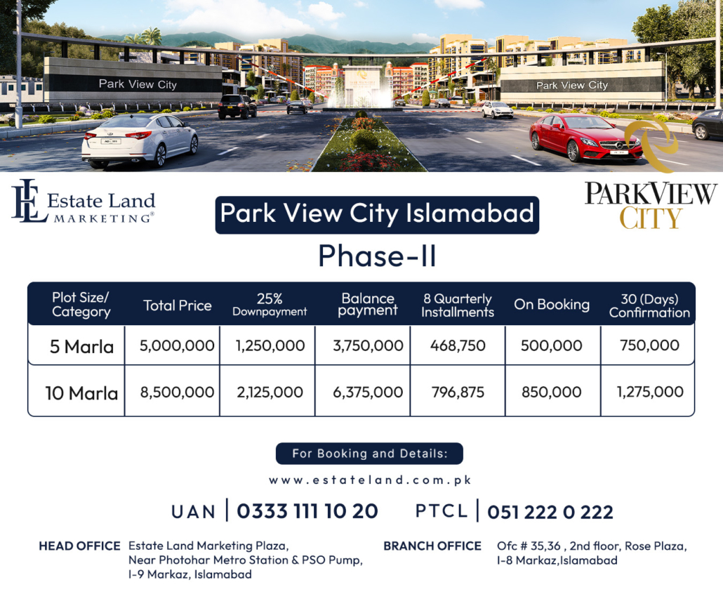 Park View City Phase 2 Payment Plan