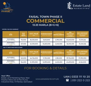 Commercial 13.33 Marla Payment Plan