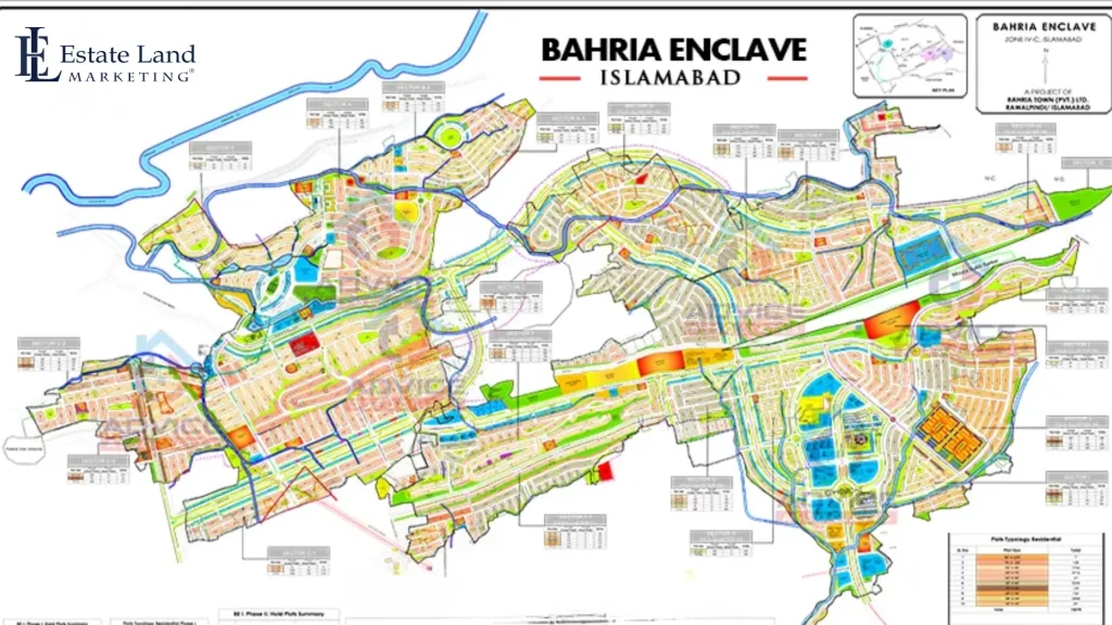 an images of Bahria Enclave Islamabad Master plan
