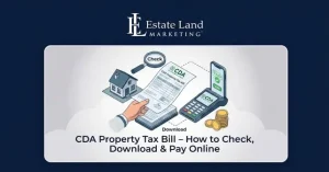 A feature image for the blog CDA property tax bill- how to cehck Download & Pay Online