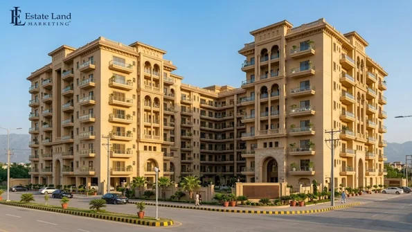An image of cube apartments in Bahria Enclave, Islamabad