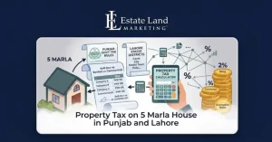 A feature image of the blog Property Tax on 5 Marla House in Punjab and Lahore