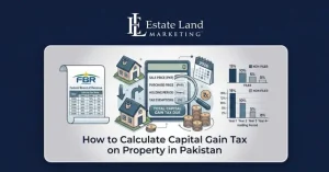 A feature image of the blog How to Calculate Capital Gain Tax on Property in Pakistan